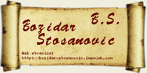 Božidar Stošanović vizit kartica